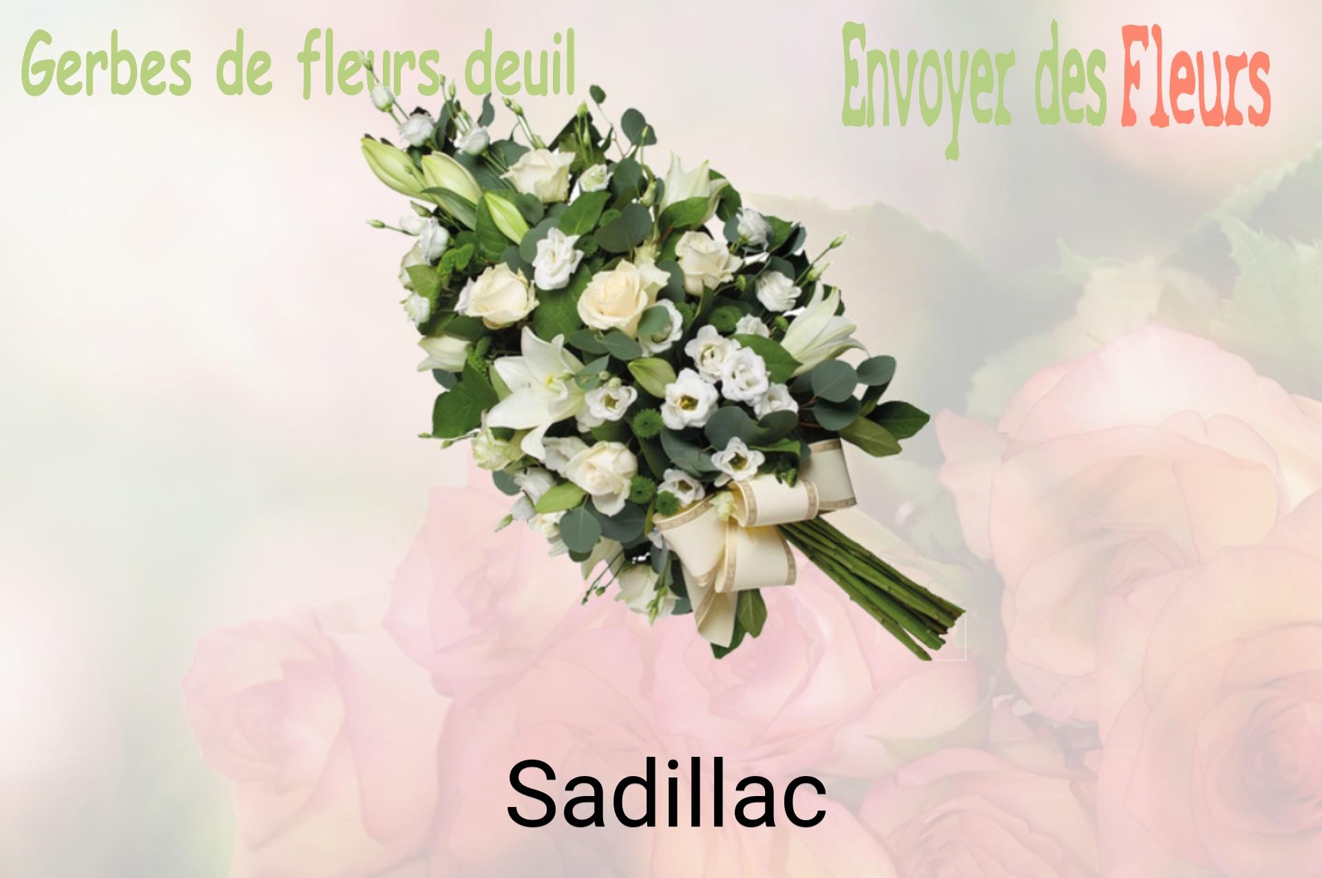 Gerbe de fleurs de deuil livrée à Sadillac